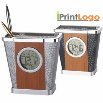 DESK PEN HOLDER CLOCK-IGT-7719